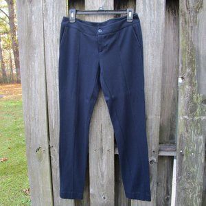 CAbi Capote Trousers Style 5073 Navy Blue Knit Ponte Pants Nautical Size 6